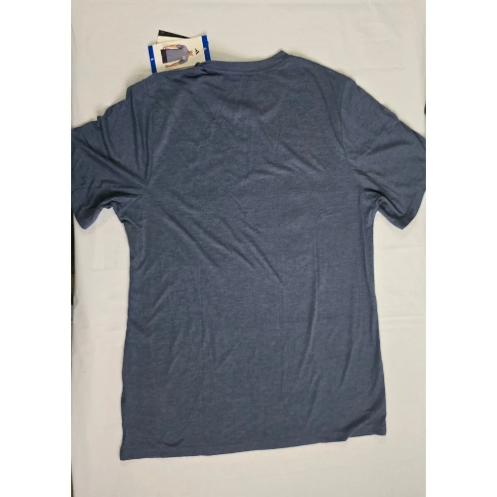 Adidas Mens CSCO Emblem Graphic Tee Blue Heather T-Shirt KU9183 Large